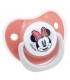 SET 2 CHUPETES ORTODONTICOS BEBÉ SILICONA 0-6 M CON FUNDA MINNIE MOUSE CORAZÓN COMPLETO