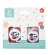 SET 2 CHUPETES ORTODONTICOS BEBÉ SILICONA 0-6 M CON FUNDA MINNIE MOUSE CORAZÓN COMPLETO