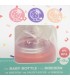 BIBERÓN PARA BEBÉ DE 5 OZ CON CUELLO ANCHO Y TETIN DE SILICONA, 3 POSICIONES, CORAZÓN DE MINNIE MOUSE, LLENO