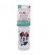 BIBERÓN PARA BEBÉ DE 12 OZ CON CUELLO ANCHO Y TETIN DE SILICONA, 3 POSICIONES, CORAZÓN DE MINNIE MOUSE, LLENO