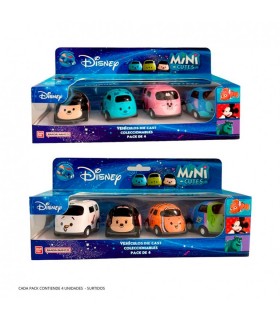 PACK DE 4 MINI CUTES CARS DISNEY