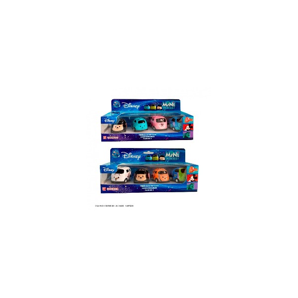 PACK DE 4 MINI CUTES CARS DISNEY