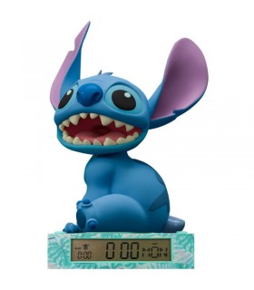 Lampara 3D con despertador Stitch Disney