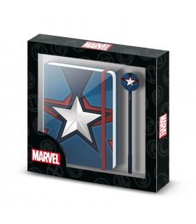 Set diario + boligrafo Capitán America Marvel