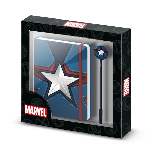Set diario + boligrafo Capitán America Marvel