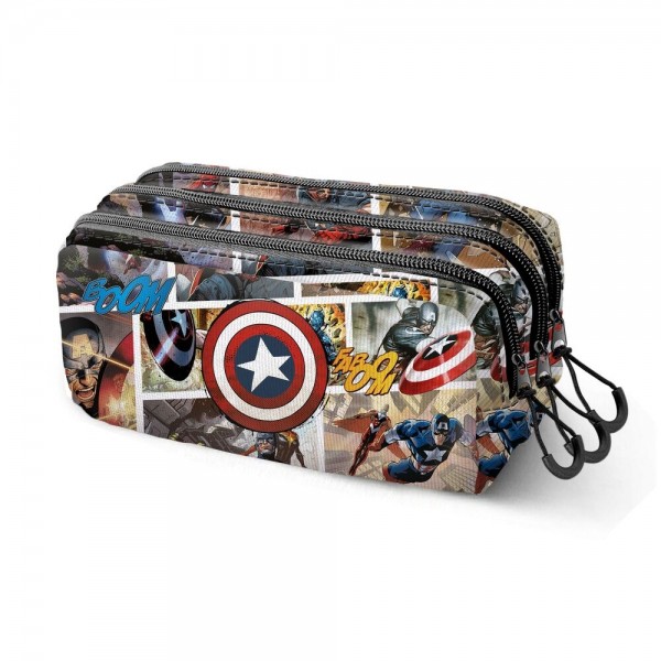 Portatodo Comic Capitan America Marvel triple