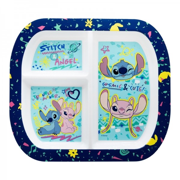 Plato Infantil Stitch y angel