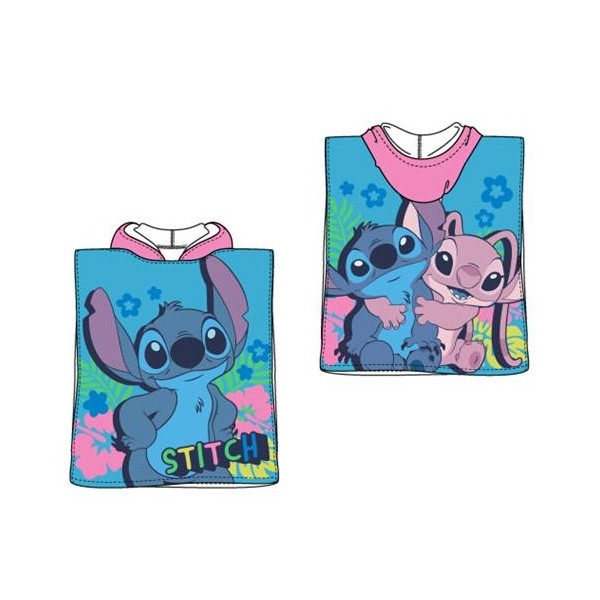 Poncho de playa Stitch de algodón