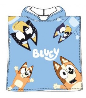 Poncho Playa Microfibra Bluey