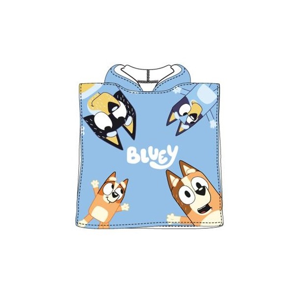 Poncho Playa Microfibra Bluey