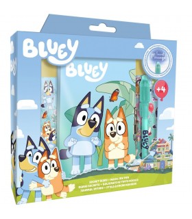 Diario + Boligrafo magico Bluey