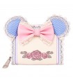 Cartera con cierre de cremallera orejas de Minnie Mouse y estampado de flores