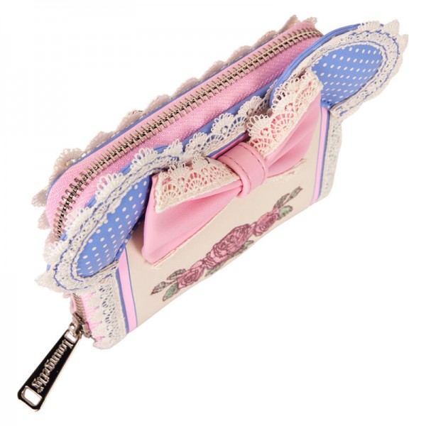 Cartera con cierre de cremallera orejas de Minnie Mouse y estampado de flores
