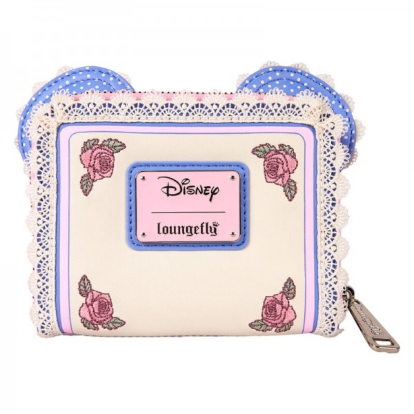Cartera con cierre de cremallera orejas de Minnie Mouse y estampado de flores