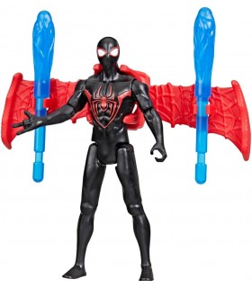 Marvel Spider-Man VenomVersus, Epic World of Action, Bólido Lanzador de Miles Morales, Figura y Coche, Juguetes de superhéroes