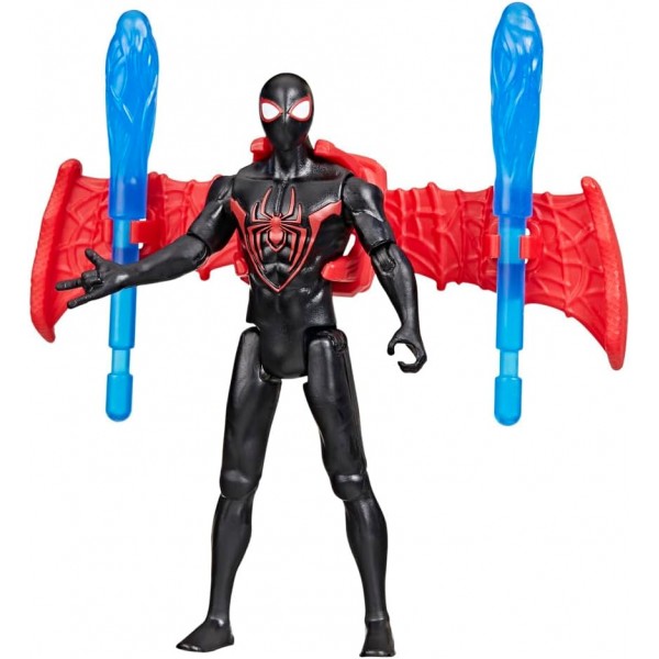 Marvel Spider-Man VenomVersus, Epic World of Action, Bólido Lanzador de Miles Morales, Figura y Coche, Juguetes de superhéroes