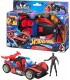 Marvel Spider-Man VenomVersus, Epic World of Action, Bólido Lanzador de Miles Morales, Figura y Coche, Juguetes de superhéroes