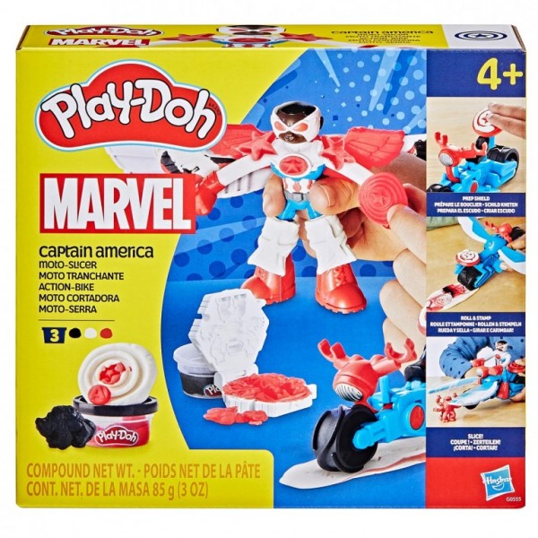 PLAY-DOH MOTO CORTADORA CAPITÁN AMÉRICA MARVEL