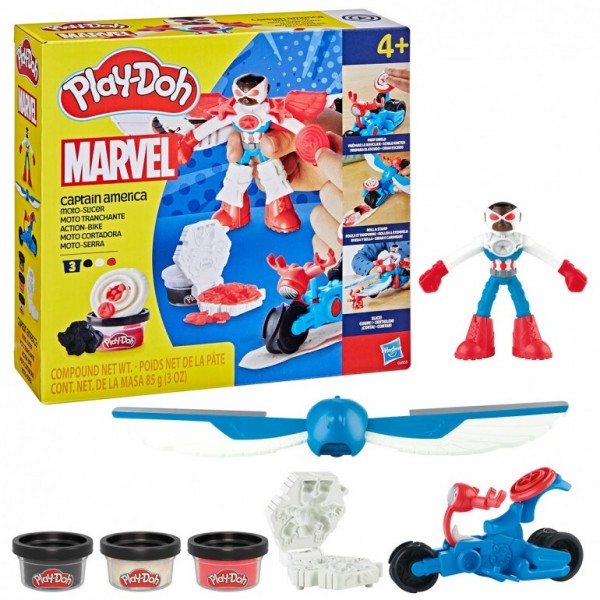PLAY-DOH MOTO CORTADORA CAPITÁN AMÉRICA MARVEL