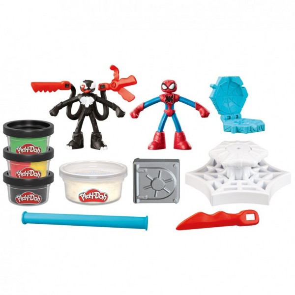 PLAY-DOH SPIDER-MAN LANZA Y ATRAPA MARVEL
