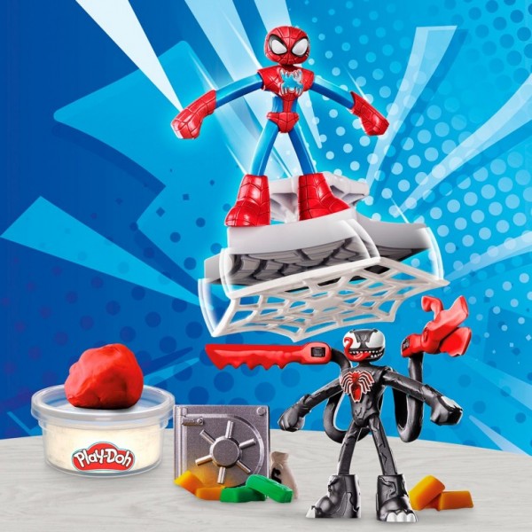 PLAY-DOH SPIDER-MAN LANZA Y ATRAPA MARVEL