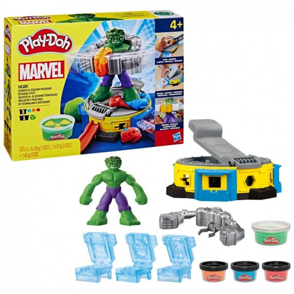 PLAY-DOH HULK APLASTA Y MOLDEA MARVEL
