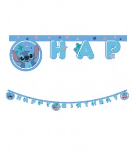 Guirnalda Happy Bday Stitch Y Angel