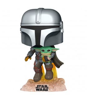 Figura POP Star Wars The Mandalorian Mando Flying with Jet Pack