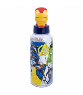 FIGURA 3D ECOZEN BOTELLA 560 ML AVENGERS SEVEN WONDERS IRON MAN
