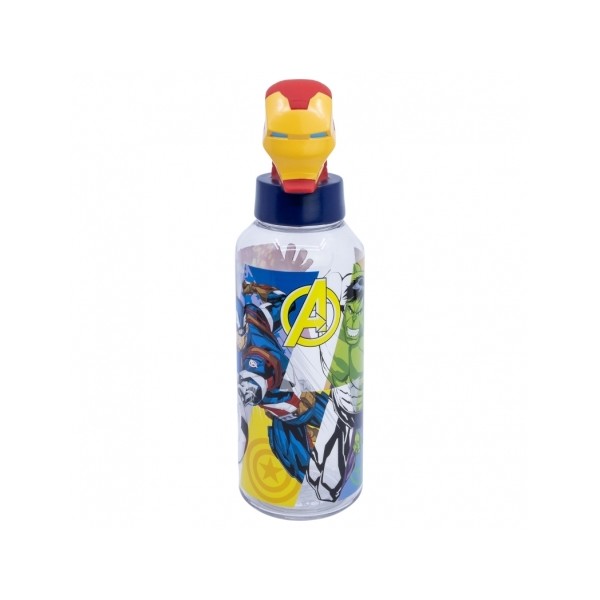 FIGURA 3D ECOZEN BOTELLA 560 ML AVENGERS SEVEN WONDERS IRON MAN