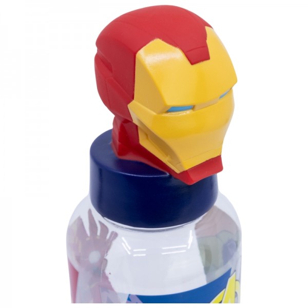 FIGURA 3D ECOZEN BOTELLA 560 ML AVENGERS SEVEN WONDERS IRON MAN