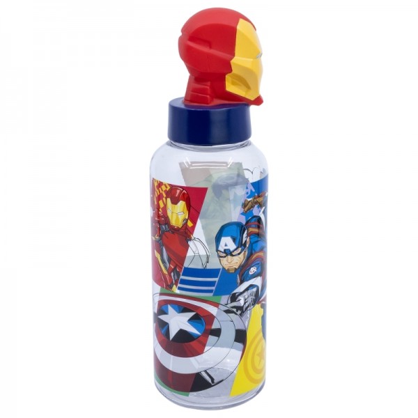 FIGURA 3D ECOZEN BOTELLA 560 ML AVENGERS SEVEN WONDERS IRON MAN