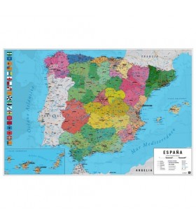 Poster Mapa España Fisico Politico