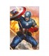 Poster Capitan America Bajo Fuego Enemigo Marvel Comics