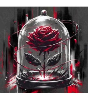 Pintura impresa Rosa Encantada 3D