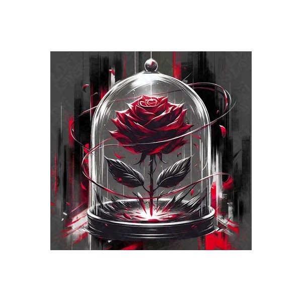 Pintura impresa 3D Rosa Encantada