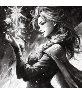 Pintura impresa Elsa 3D