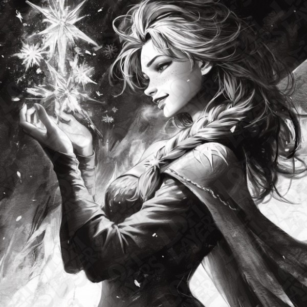 Pintura impresa Elsa 3D