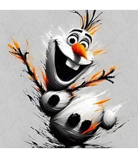 Pintura impresa Olaf 3D