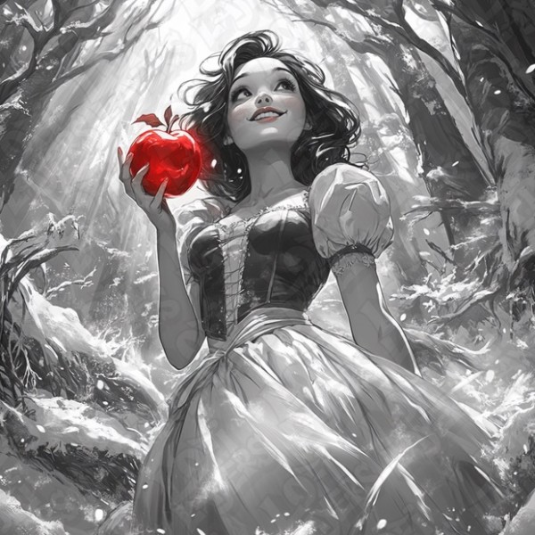 Pintura impresa Blancanieves 3D
