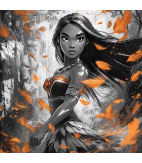 Pintura impresa Pocahontas 3D