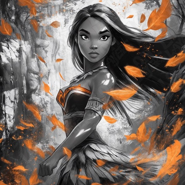 Pintura impresa Pocahontas 3D