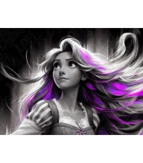 Pintura impresa Rapunzel 3D