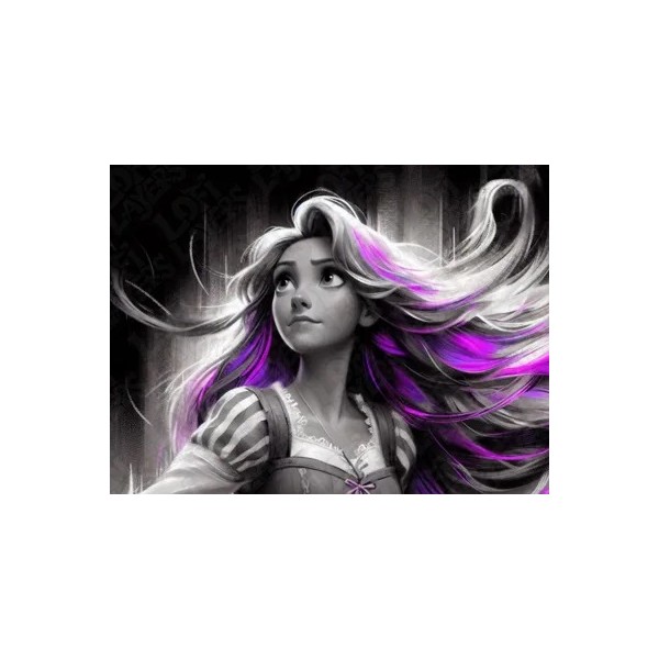 Pintura impresa Rapunzel 3D