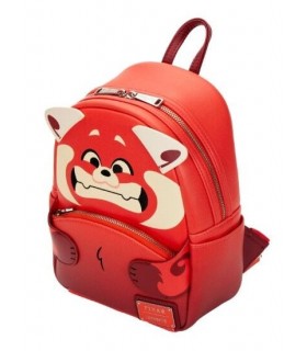 Mini mochila Turning Red Panda tacto de peluche y cola 3D