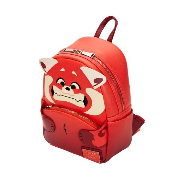 Mini mochila Turning Red Panda tacto de peluche y cola 3D
