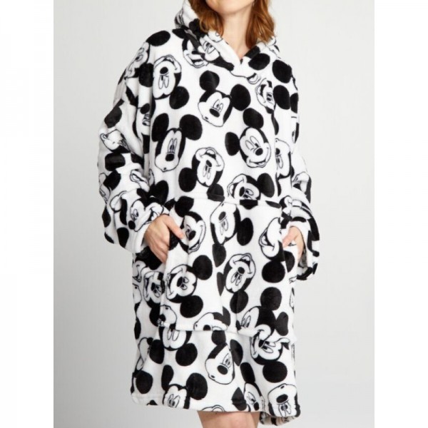 Bata sudadera oversize Mickey Disney coral adulto