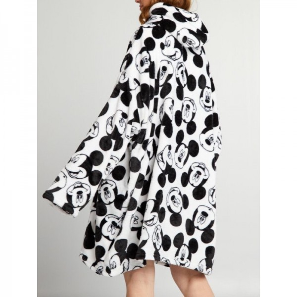 Bata sudadera oversize Mickey Disney coral adulto