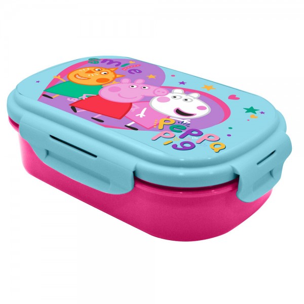Sandwichera + cubierto Peppa Pig