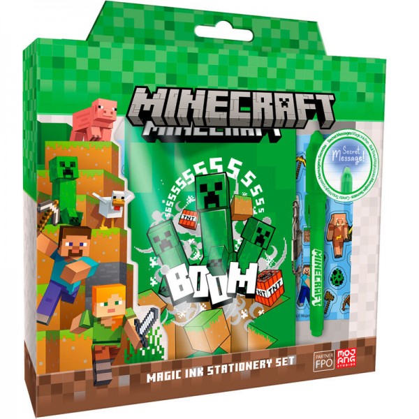 Diario con bolígrafo mágico Minecraft